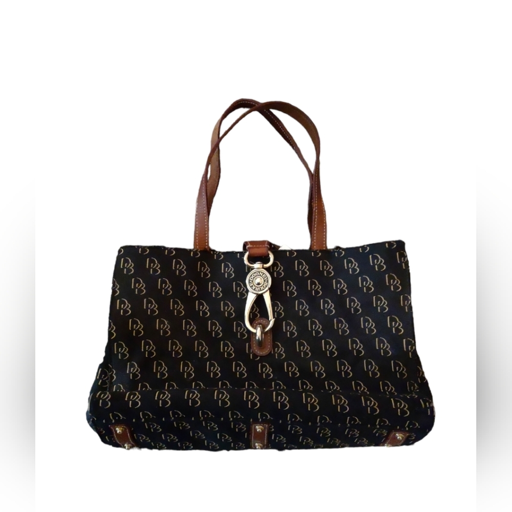 Dooney And Bourke Vintage All-over Print Signature Canvas Leather Purse